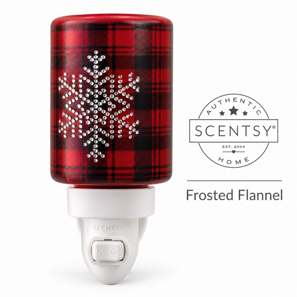 Scentsy Frosted Flannel Mini Plug-In Wax Warmer 2020 Holiday Collection